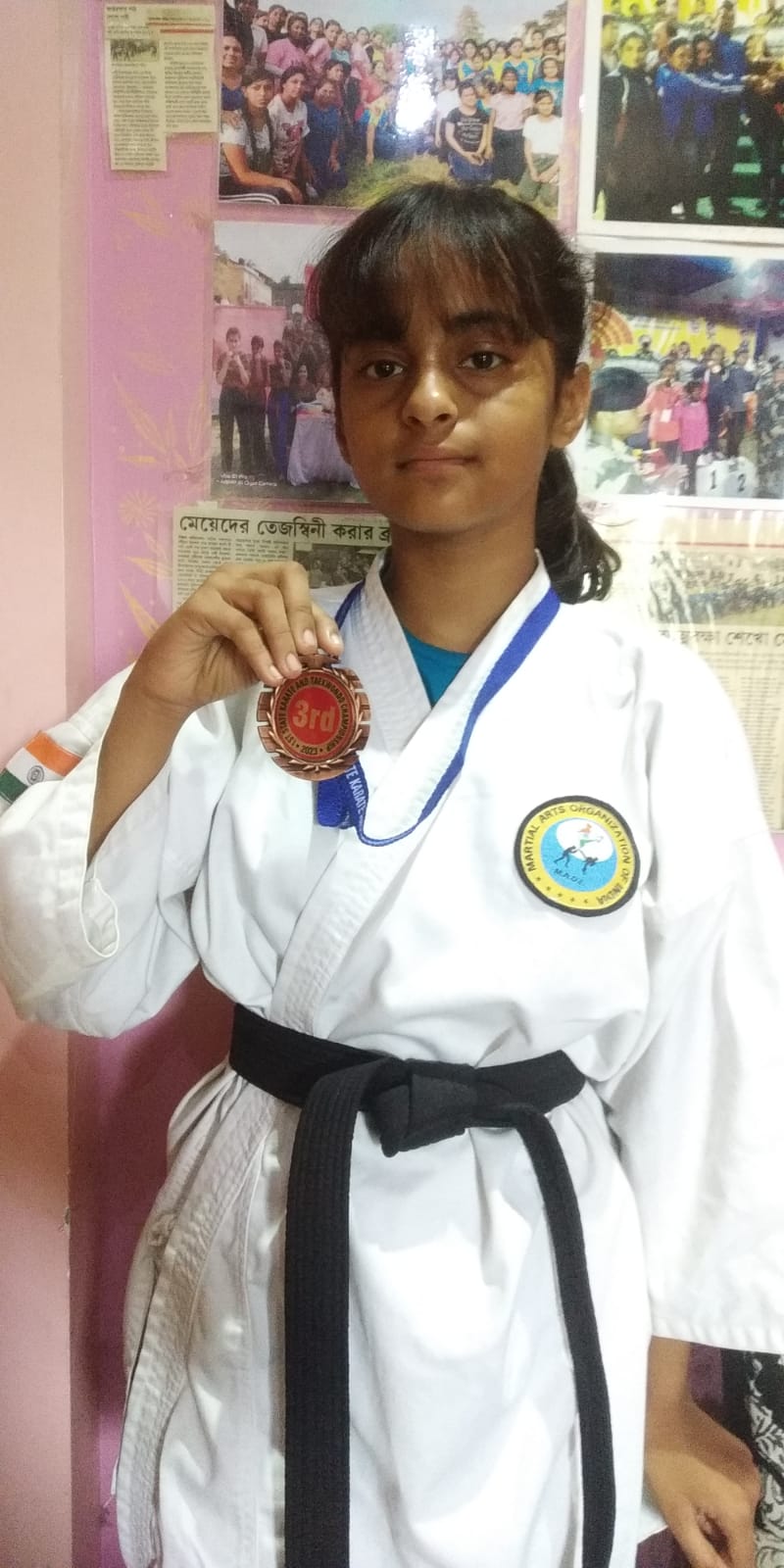 Ishika Das class IX, won Bronze Medal in State Karate Championship